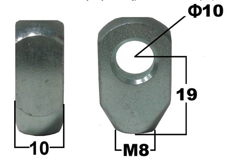 Koncový úchyt OKO Fi 10mm závit M8